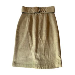 Vintage ILYZA Wool Blend High Waist Belted Pencil Skirt Size 9